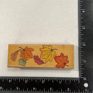 Hero Arts Autumn Leaf Border F955 Wood Mounted Rubber Stamp Fall